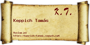 Keppich Tamás névjegykártya